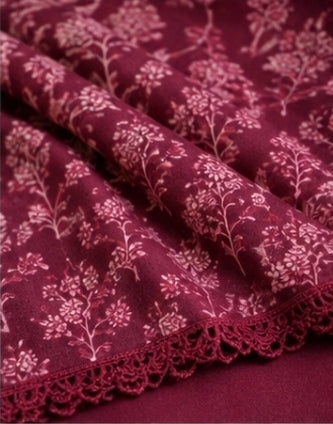 Elegant Maroon Printed 3-Piece Suit